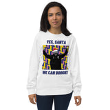 'Yes, Santa. We Can Boogie!' - Scotland Christmas Jumper (white) - female model