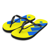 Sweden 1994 Retro Football Flip Flops Front Left