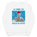 'A Time to Hold & Give' - England Classic Football Shirt Christmas Jumper - white