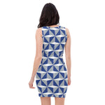 Northern Ireland '90 Bodycon Dress (Blue) - model back