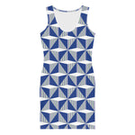 Northern Ireland '90 Bodycon Dress (Blue) - front