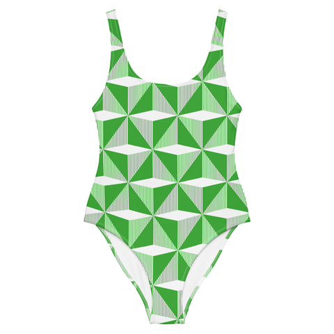 Northern Ireland '90 One-piece Swimsuit (Green) - front