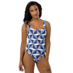 Northern Ireland '90 One-piece Swimsuit (Blue) - front model