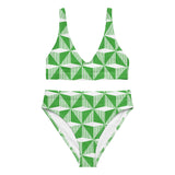 Northern Ireland '90 High-Waisted Bikini (Green) - front