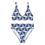 Northern Ireland '90 High-Waisted Bikini (Blue) - front