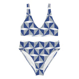 Northern Ireland '90 High-Waisted Bikini (Blue) - front