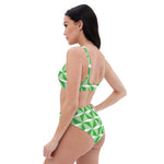 Northern Ireland '90 High-Waisted Bikini (Green) - model back