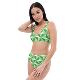 Northern Ireland '90 High-Waisted Bikini (Green) - model front