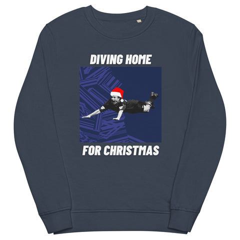 Diving Home For Christmas - Tottenham Christmas Jumper (navy)
