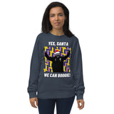 'Yes, Santa. We Can Boogie!' - Scotland Christmas Jumper (navy) - female model