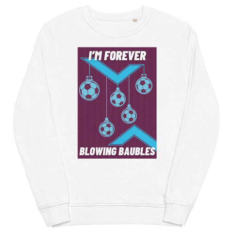 I'm Forever Blowing Baubles - West Ham Christmas Jumper (white)