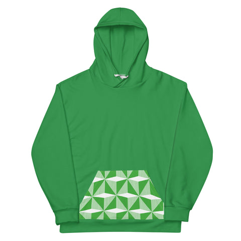 Northern Ireland 90 Pocket Hoodie Green - front