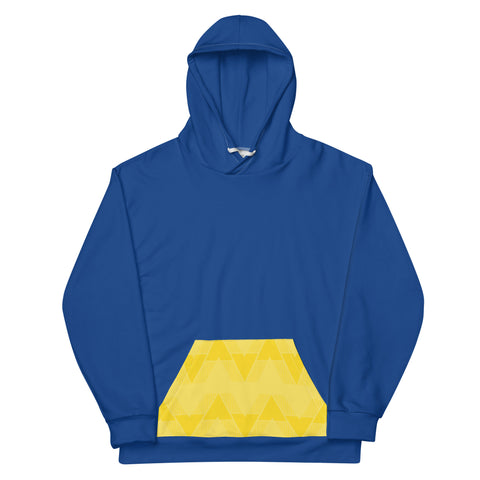 Leeds 90 Pocket Hoodie Blue - front