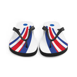 France 1996 Retro Football Flip Flops Front