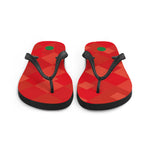 Wales 1989 Retro Football Flip Flops Front