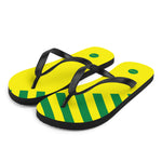 Norwich City 1989 Retro Flip Flops Front Left