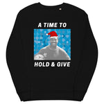 'A Time to Hold & Give' - England Classic Football Shirt Christmas Jumper - black