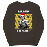 'Eat, Drink & Be Merse-y' - Arsenal Bruised Banana Christmas Jumper - charcoal