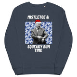 Sir Alex Ferguson - 'Mistletoe and Squeaky Bum Time' Christmas Jumper - navy