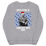 Sir Alex Ferguson - 'Mistletoe and Squeaky Bum Time' Christmas Jumper - grey