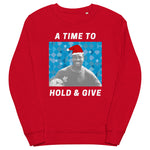 'A Time to Hold & Give' - England Classic Football Shirt Christmas Jumper - red