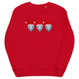 Three Lions on a (Christmas Sweat)shirt - England Christmas Jumper - red