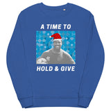 'A Time to Hold & Give' - England Classic Football Shirt Christmas Jumper - blue