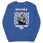 Sir Alex Ferguson - 'Mistletoe and Squeaky Bum Time' Christmas Jumper - blue