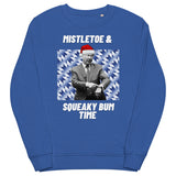 Sir Alex Ferguson - 'Mistletoe and Squeaky Bum Time' Christmas Jumper - blue