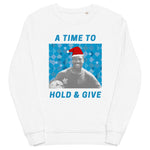 'A Time to Hold & Give' - England Classic Football Shirt Christmas Jumper - white 