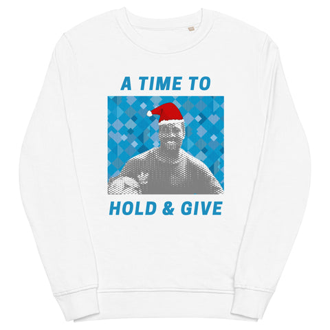 'A Time to Hold & Give' - England Classic Football Shirt Christmas Jumper - white 