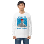 'A Time to Hold & Give' - England Classic Football Shirt Christmas Jumper - white male model