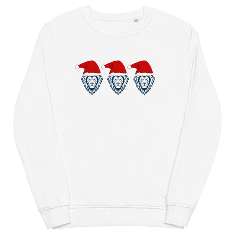 Three Lions on a (Christmas Sweat)shirt - England Christmas Jumper - white