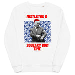 Sir Alex Ferguson - 'Mistletoe and Squeaky Bum Time' Christmas Jumper - white